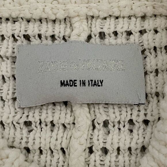 ZADIG & VOLTAIRE made in Italy crochet sweater size xs - Picture 6 of 13
